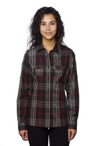 Burnside 5222 - LADIES PLAID PATTERN WOVEN