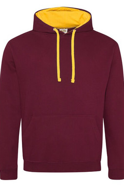 Just Hoods By AWDis JHA003 - Adult 80/20 Midweight Varsity Contrast Hooded Sweatshirt