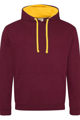 Just Hoods By AWDis JHA003 - Adult 80/20 Midweight Varsity Contrast Hooded Sweatshirt