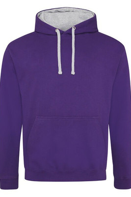 Just Hoods By AWDis JHA003 - Adult 80/20 Midweight Varsity Contrast Hooded Sweatshirt