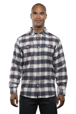 Burnside B8210 - Camisa de franela de manga larga