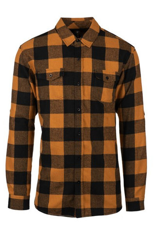 Burnside B8210 - Camisa de franela de manga larga