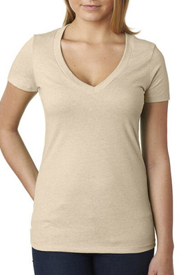 Next Level Apparel 6640 - Ladies CVC Deep V-Neck T-Shirt
