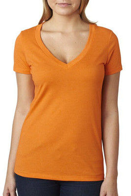 Next Level Apparel 6640 - Ladies CVC Deep V-Neck T-Shirt