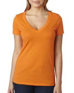 Next Level Apparel 6640 - Ladies CVC Deep V-Neck T-Shirt