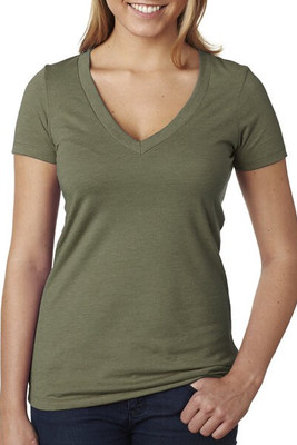 Next Level Apparel 6640 - Ladies CVC Deep V-Neck T-Shirt