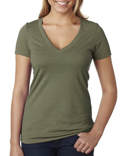 Next Level Apparel 6640 - Ladies CVC Deep V-Neck T-Shirt