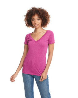 Next Level Apparel 6640 - Ladies CVC Deep V-Neck T-Shirt
