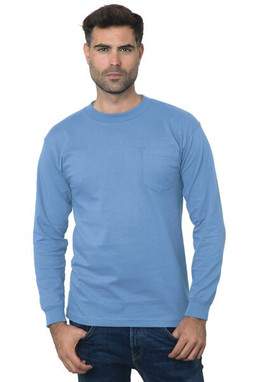 Bayside 3055 - Union-Made Long Sleeve T-Shirt with a Pocket