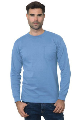 Bayside 3055 - Union-Made Long Sleeve T-Shirt with a Pocket