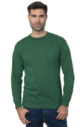 Bayside 3055 - Union-Made Long Sleeve T-Shirt with a Pocket