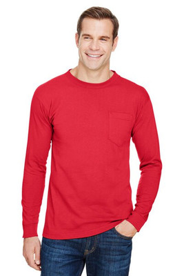 Bayside 3055 - Union-Made Long Sleeve T-Shirt with a Pocket