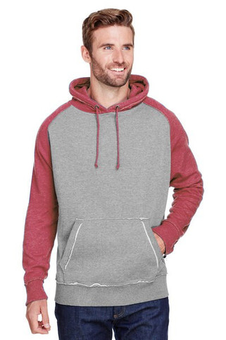 J. America 8885 - Vintage Heather Hooded Sweatshirt