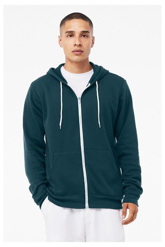 Bella+Canvas 3739 - Unisex Full-Zip Hooded Sweatshirt