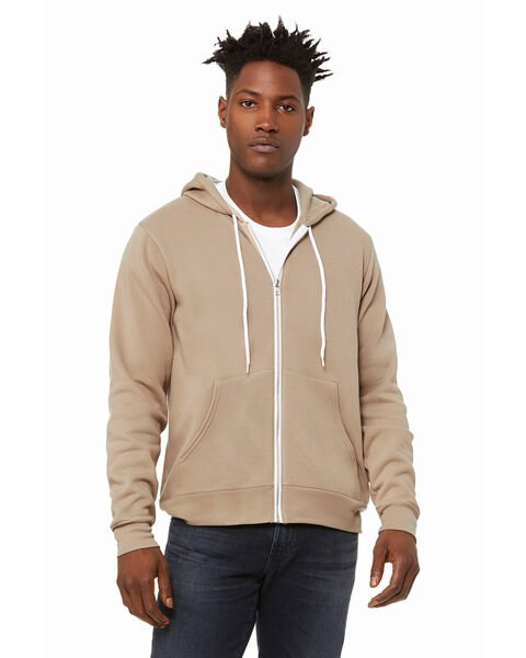 Bella+Canvas 3739 - Unisex Full-Zip Hooded Sweatshirt