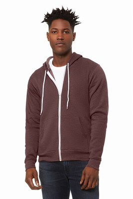 Bella+Canvas 3739 - Unisex Full-Zip Hooded Sweatshirt