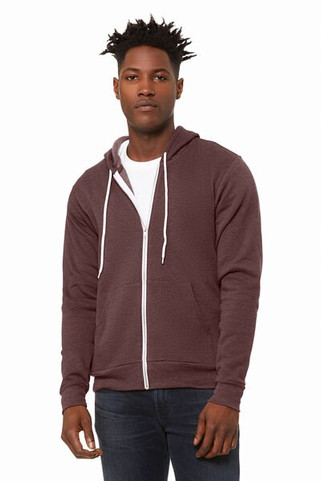 Bella+Canvas 3739 - Unisex Full-Zip Hooded Sweatshirt
