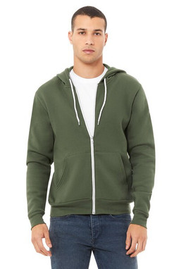 Bella+Canvas 3739 - Unisex Full-Zip Hooded Sweatshirt