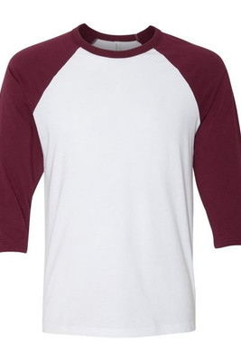 Bella+Canvas 3200 - T-shirt de baseball unisexe à manches 3/4