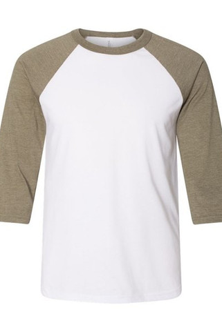 Bella+Canvas 3200 - Unisex 3/4-Sleeve Baseball T-Shirt