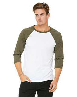 Bella+Canvas 3200 - Unisex 3/4-Sleeve Baseball T-Shirt