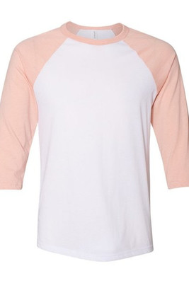 Bella+Canvas 3200 - T-shirt de baseball unisexe à manches 3/4