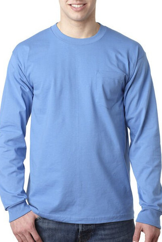 Bayside 8100 - USA-Made Long Sleeve T-Shirt with a Pocket