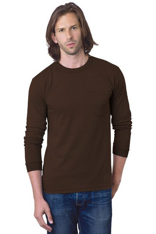 Bayside 8100 - USA-Made Long Sleeve T-Shirt with a Pocket