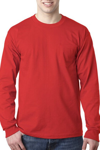 Bayside 8100 - USA-Made Long Sleeve T-Shirt with a Pocket