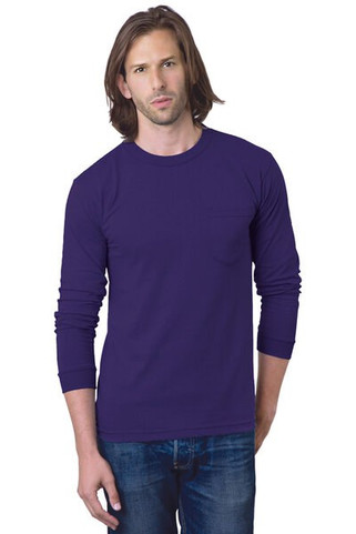 Bayside 8100 - USA-Made Long Sleeve T-Shirt with a Pocket