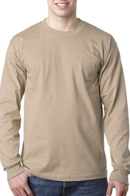 Bayside 8100 - USA-Made Long Sleeve T-Shirt with a Pocket