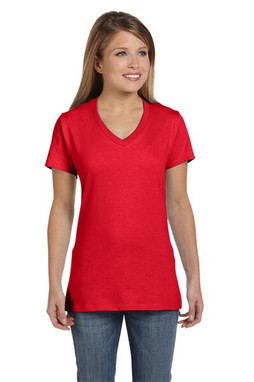 Hanes S04V - Hanes® Ladies Nano-T® Cotton V-Neck T-Shirt