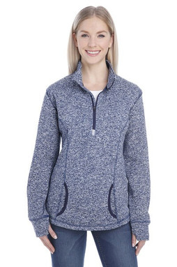 J. America 8617 - Ladies Cosmic Fleece Quarter Zip Pullover