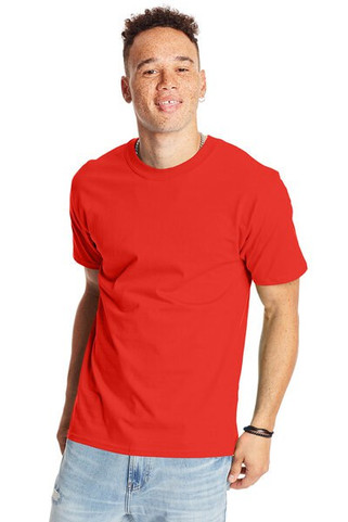 Hanes 5180 - Camiseta Resistente de Algodón Hanes