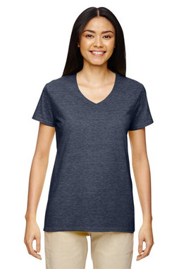 Gildan 5V00L - Camiseta de Algodón Pesado con Cuello en V para Mujer
