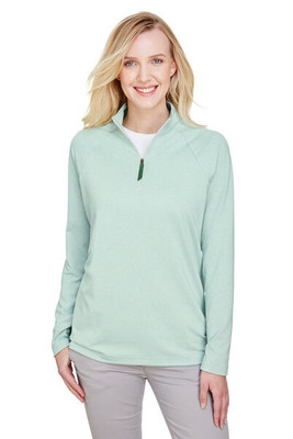 Devon & Jones DG480W - Women's Performance Micro-Stripe Quarter-Zip Pullover