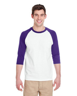Gildan G570 - Chandail Coton lourd à manches raglan ¾