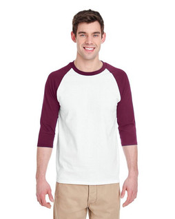 Gildan G570 - Chandail Coton lourd à manches raglan ¾
