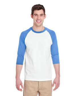 Gildan G570 - Chandail Coton lourd à manches raglan ¾