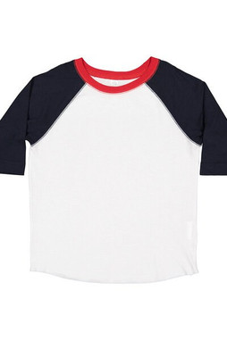 Rabbit Skins 3330 - Toddler Fine Jersey Three-Quarter Sleeve Baseball T-Shirt
