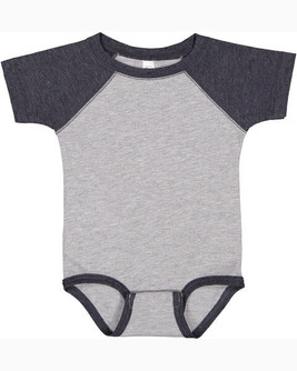 Rabbit Skins 4430 - Fine Jersey Infant Three-Quarter Sleeve Baseball Bodysuit
