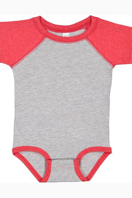 Rabbit Skins 4430 - Fine Jersey Infant Three-Quarter Sleeve Baseball Bodysuit