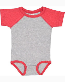 Rabbit Skins 4430 - Fine Jersey Infant Three-Quarter Sleeve Baseball Bodysuit