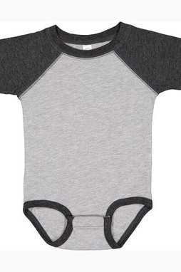 Rabbit Skins 4430 - Fine Jersey Infant Three-Quarter Sleeve Baseball Bodysuit