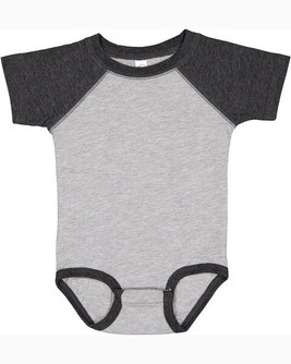 Rabbit Skins 4430 - Fine Jersey Infant Three-Quarter Sleeve Baseball Bodysuit