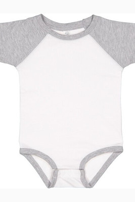 Rabbit Skins 4430 - Fine Jersey Infant Three-Quarter Sleeve Baseball Bodysuit