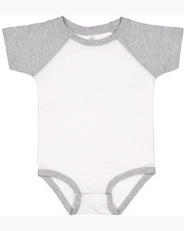 Rabbit Skins 4430 - Fine Jersey Infant Three-Quarter Sleeve Baseball Bodysuit
