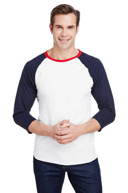 LAT 6930 - Remera vintage jersey de manga tres cuartos de beisbol