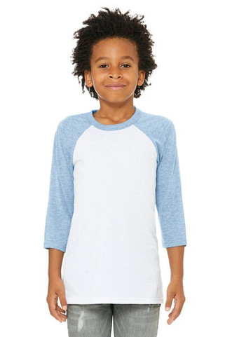 Bella+Canvas C3200Y - YOUTH JERSEY 3/4 SLEEVE BASEBALL TEE