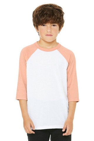 Bella+Canvas C3200Y - YOUTH JERSEY 3/4 SLEEVE BASEBALL TEE
